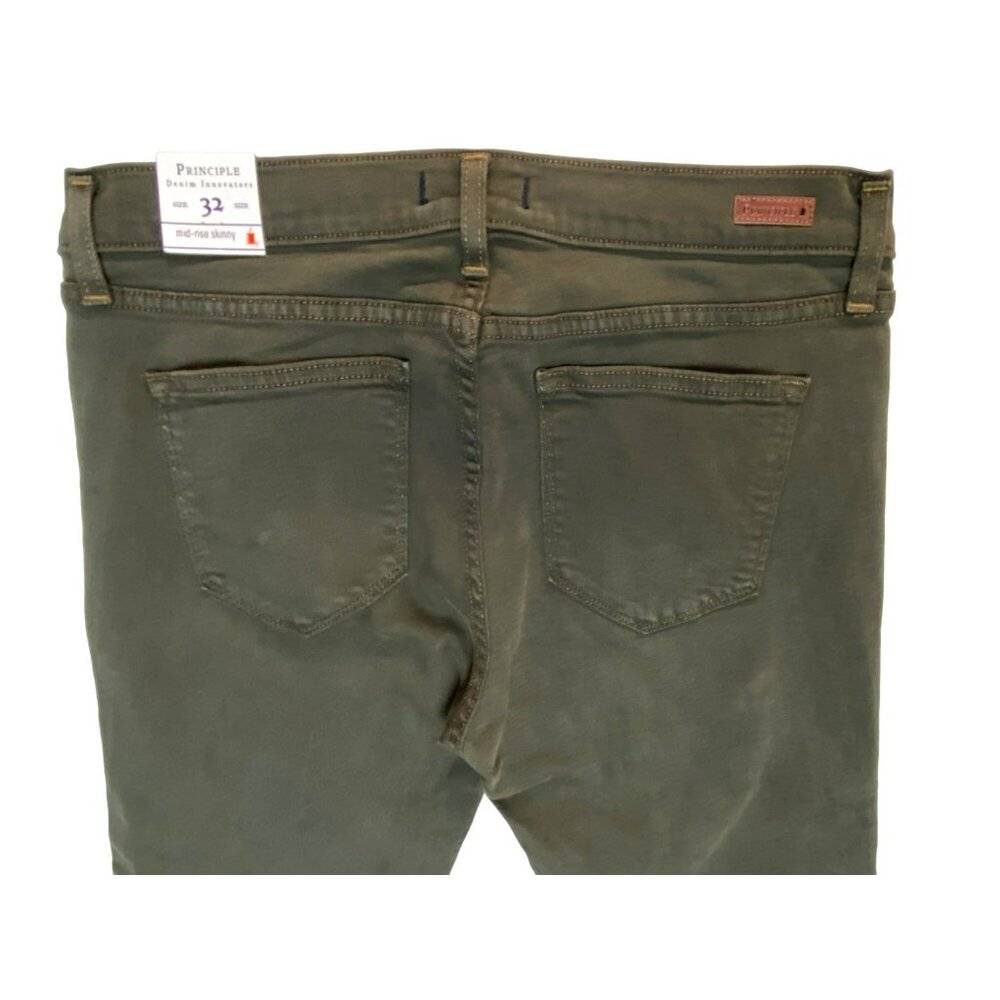 Principle Jeans NWT! 32 Mid Rise Skinny Dreamer Jackpot Olive Green $166 MSRP! - Picture 10 of 11